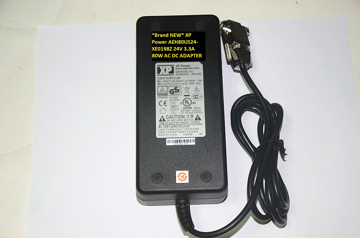 *Brand NEW* XP Power 24V 3.3A AEH80US24-XE0198Z 80W AC DC ADAPTER